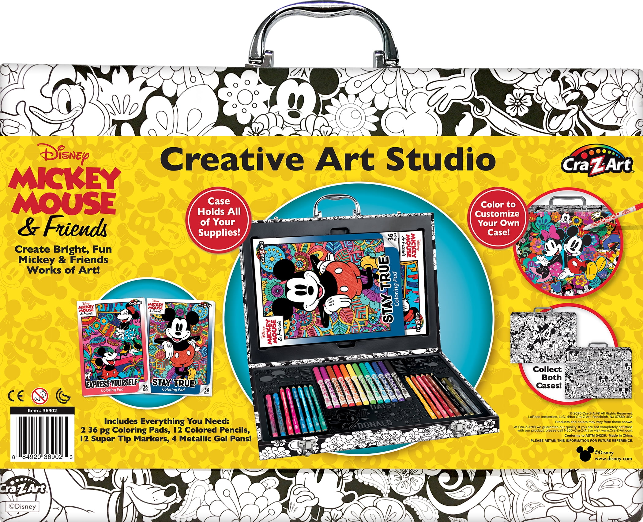 Cra-Z-Art Disney Mickey Mouse Creative Art Studio Kit, Kids Crafts