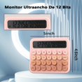 thumbnail image 3 of Calculadora UWEHBD Rosa de 12 Dígitos con Pantalla LCD Grande para Oficina y Escuela, 3 of 7