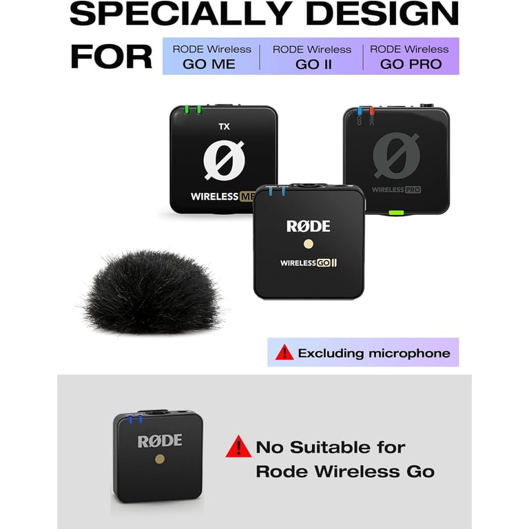 SUNMON Pop Filter for Rode Wireless Go 2, Mic Cover for Wireless