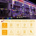 thumbnail image 2 of chalian - Icicle Lights for Outside 400LED 32FT, Multicolor Christmas Light with Remote 8Modes Timers Waterproof, Plug in Connectable Hanging Lights for Outdoor Indoor House Roof Holiday, 2 of 15