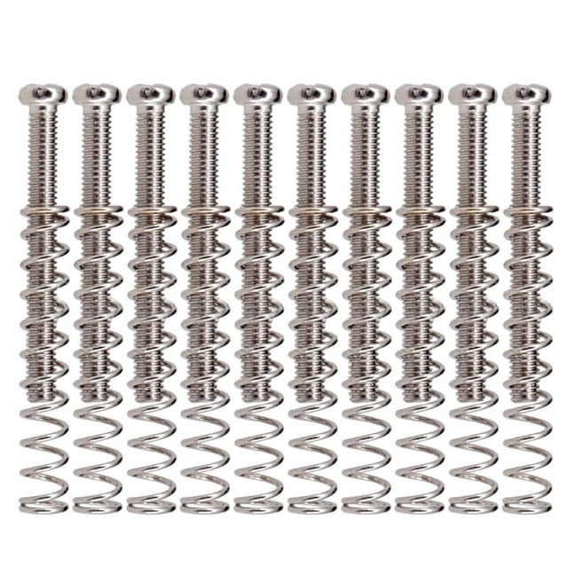 Vis de Réglage de Hauteur de Prise de Guitare et Ensemble Ressort Quincaillerie d'Installation de Prise à Double Bobine Construction en Fer pour Stabilité Pièces de Réparation et d'Entretien de Guitare