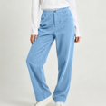thumbnail image 4 of Diufon Corduroy Pants Women Elastic High Waist Straight Leg Pant Baggy Fall Winter Warm Trousers with Pockets, 4 of 8