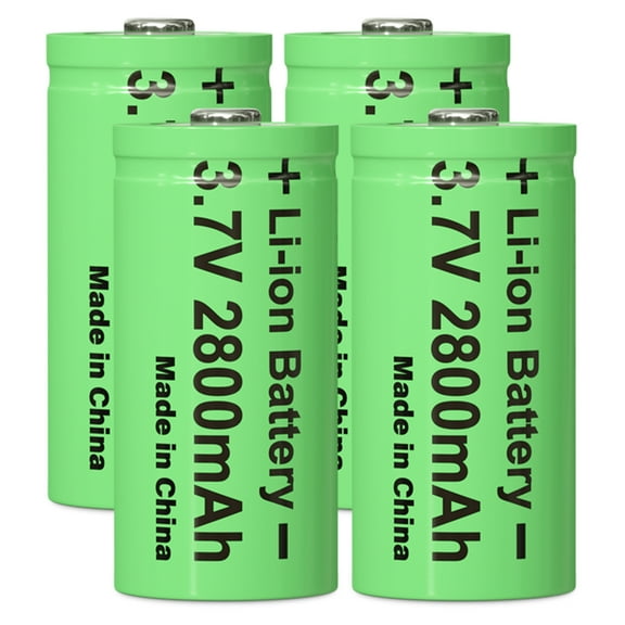 CBJJ 4PCS 3.7 Volts 16340 Lithium-ion Battery Rechargeable 2800 mAh Battery for Flashlights, US Shipping