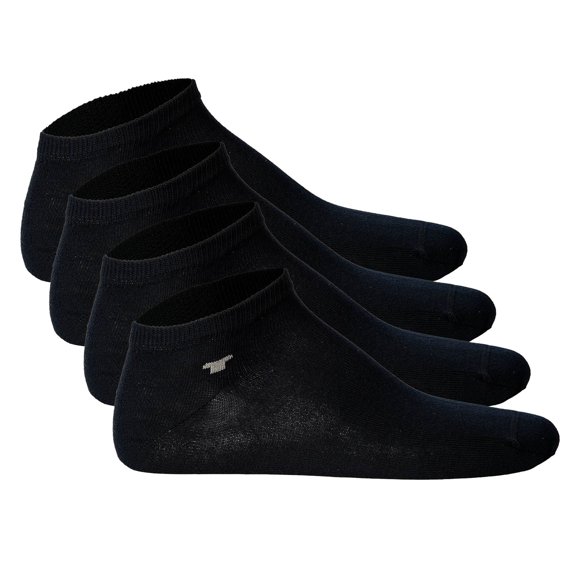 TOM TAILOR Calcetines Unisex, paquete de 4 - Básico, Calcetines de zapatilla, unicolor Azul marino 35-38