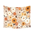 thumbnail image 2 of Boho Wildflower Garden Tapestry – Peach Skin Polyester Wall Hanging, Floral Wall Decor for Bedroom, Living Room, Garden, Dorm, 2 of 5