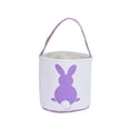 thumbnail image 1 of Cestas de conejito de Pascua, lindas bolsas de lona de algodón personalizadas, cestas para regalo de Pascua, color blanco, 1 of 7