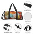 thumbnail image 4 of Fotbe Fall Maple Leaves Bolsa Deportiva de Lona Plegable con Estampado, Bolsa de Gimnasio con Bolsillo Seco/Húmedo, Bolsa de Viaje Ultraligera de Gran Capacidad, 4 of 6