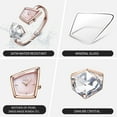 thumbnail image 4 of Watches for Women SAGA Illusion Ladies Crystal Bracelet Watch, Quartz, Pink Blue Dial, Crystal Bezel, Silver Tone, Gift for Women, 4 of 10