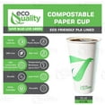 thumbnail image 2 of 16 oz Compostable Paper Cups - Biodegradable Disposable White Paper Coffee Cups PLA Lined - Eco-friendly Hot and Cold Drinking Cups for Travel, Picnic, Party and Events (500), 2 of 5