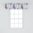 thumbnail image 2 of Boho Feathers Window Valance, Hippie Vibes Colorful Design Fuzz Pattern with Groovy Colors Print, Curtain Valance for Kitchen Bedroom with Rod Pocket, 54" X 18", Pale Blue Dried Rose, by Ambesonne, 2 of 2
