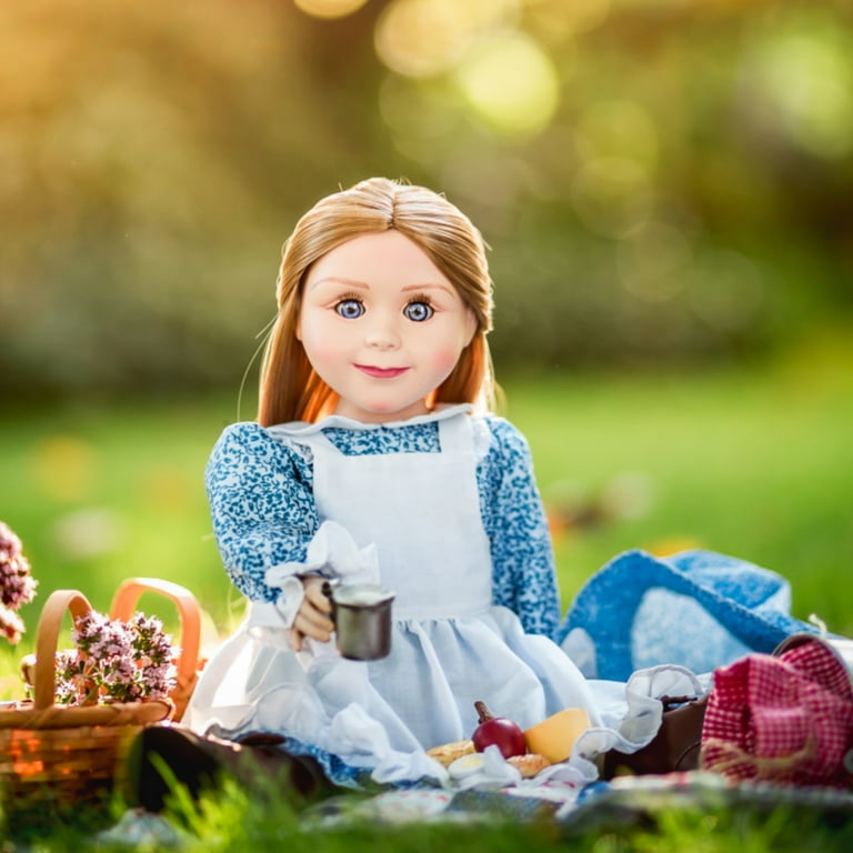 The Queen s Treasures Officially Licensed Little House on the Prairie Mary Ingalls 18 inch Doll Comes with a Lunch Pail Food and Chalk Board. Compatible with American Girl Walmart