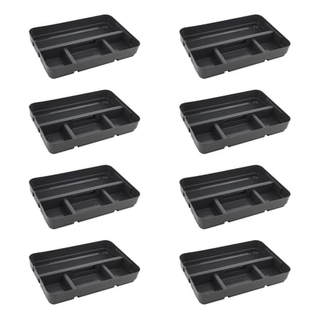 Ezy Storage Solutions Line Medium Insert Tray compatible with 28 Qt, 42.3 Qt and 54.9 Qt Storage Box, 8 Pack