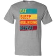 thumbnail image 3 of Inktastic Bull Riding Rodeo Eat Sleep Bull Riding Repeat T-Shirt, 3 of 5