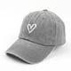 thumbnail image 4 of Gorra de béisbol para mujer con bordado de corazón: gorra de moda para niñas para deportes al aire libre,ajustable,bonita y casual, 4 of 6