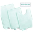thumbnail image 3 of KriKac Bathroom Rugs – Memory Foam Bath Mat Set for Bathroom, Non Slip Absorbent Velvet - Fast Drying Bath Mats – Bathroom Rug and Contour Rug Set 3 Piece - 20 x 32-17 x 24-19 x 24, Aqua, 3 of 9