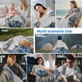 thumbnail image 5 of Blue Crab Coastal Cooling Blanket, Lightweight Breathable Summer Throw Blanket with Double Sided Cold Effect,Vintage Beach Nautical Coral Sea Picnic Beach Blankets Bed Sheet for Hot Sleepers 60"x80", 5 of 8
