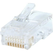 Angle View: Comprehensive RJ-45 Plug 50u Gold Plated, 8 Position, 8 Conductor Computer Connector