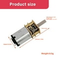 thumbnail image 3 of Compact 6V/12V 100RPM Motor Metal for Small Robot Development Slow Speed Gear Motor, 3 of 8