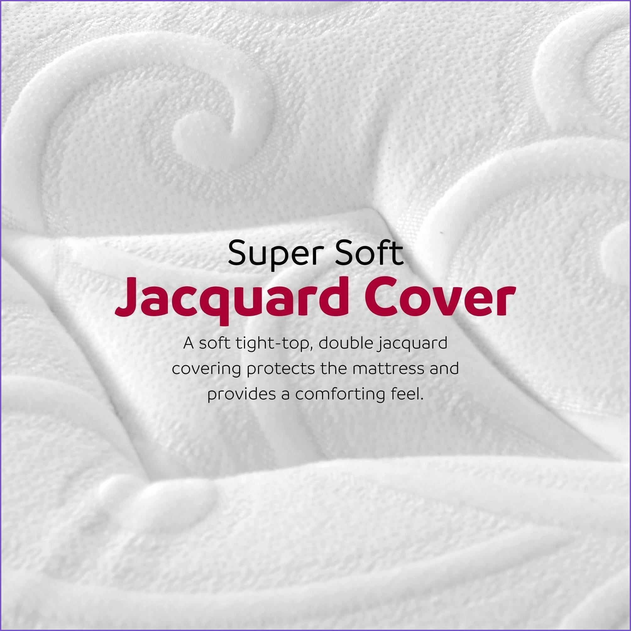 Mattresses, 13-Inch King Size Medium Gel Memory Foam Mattress with Ultra Plush Double Jacquard Cover, Bed in a Box | Polyester | Grey+White