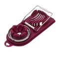 thumbnail image 2 of Oleegame 2PC Potato Fry Cutter Egg Cutter In Two Colors Home 2 In 1 Slicer Fruit/vegetable/food Slicer Fancy Cutter Stainless Steel Wire Divider Red, 2 of 9