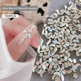 thumbnail image 2 of dianhelloya 100Pcs/Bag Nail Rhinestone Flat Back Diverse Styles Easy Paste Shining Nail Decoration Faux Crystal Irregular Shape Nail Art A, 2 of 7