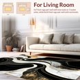 thumbnail image 2 of Flatwoven High Traffic Area Rug, Luxurious Liquid Marble Aesthetic, Non Slip, Stain Resistant, Washable Area Rugs for Living Room, Bedroom(Black, 4X6), 2 of 8