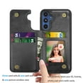 thumbnail image 2 of For Galaxy A15 5G 6.5 "Case, Samsung A15 5G Wallet Case, Luxury PU Leather Case,Luxury Slim Folio Flip Kickstand Shockproof Cards Holder Wallet Case Cover -Black, 2 of 7