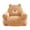 Brown, variant on Lounge & Co Kids Rainbow Large Foam Filled Bean Bag Chair, Blue Plush, 25" W x 20" D x 23" H
