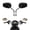 Gloss Black, variant on TCMT Pair of Motorcycle Rear View Mirrors, Fit for Harley Davidson Touring Road King Electra Glide, Gloss Black