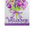 thumbnail image 6 of Northlight Welcome Purple Floral Bouquet Outdoor Garden Flag 12.5" x 18", 6 of 8