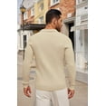 thumbnail image 3 of COOFANDY Men's Knit Polo Shirts Long Sleeve Casual Button Down Ribbed Polo Shirt Fashion Golf Shirts, 3 of 6