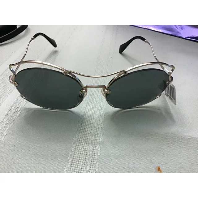 miu miu Sunglasses Women’s SMU56R Gold Mirrored Made In Italy New Authentic