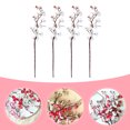 thumbnail image 4 of 4 piezas de decoración para el hogar, plantas artificiales, flores falsas de imitación, adorno decorativo, simulación de flor de ciruelo de seda, 4 of 6