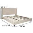 thumbnail image 2 of Riverdale King Size Tufted Upholstered Platform Bed in Beige Fabric, 2 of 9