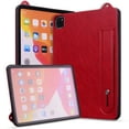 thumbnail image 2 of Case with Stand for iPad Air 11 inch M2 Case Air 6th Generation 2024 - Durable PU Leather Cover with Auto Sleep Wake, Card Slot, Hand Strap Feature For Apple iPad Air 11 (2024),Red, 2 of 5