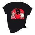 thumbnail image 4 of CALAFEBILA Womens Blouses Plus Size Womens Valentines,Womens Fashion Casual Short Sleeve Crew Neck Love Print T-shirts Valentines Day Gifts for Girlfriend Tops, 4 of 5