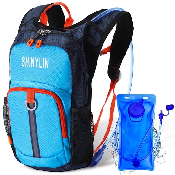 Mochila de Hidratación Shinylin para Niños con Bolsa de Agua de 1.5L Azul