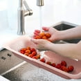 thumbnail image 3 of CNKOO Collapsible Colander Over the Sink Drain Strainer Basket Expandable Fruits Vegetables Wash Retractable Plastic for Home Kitchen, 3 of 7