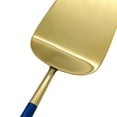 thumbnail image 4 of Koyal Wholesale Modern Wedding Cake Knife And Server Set - 2-Piece Gold Cake Cutter & Server With Navy Blue Handle, 4 of 5