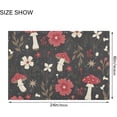 thumbnail image 4 of Coolnut Mushrooms Flower High Absorbent U-Shaped Contour Toilet Rugs Machine Washable,24"x20", 4 of 7