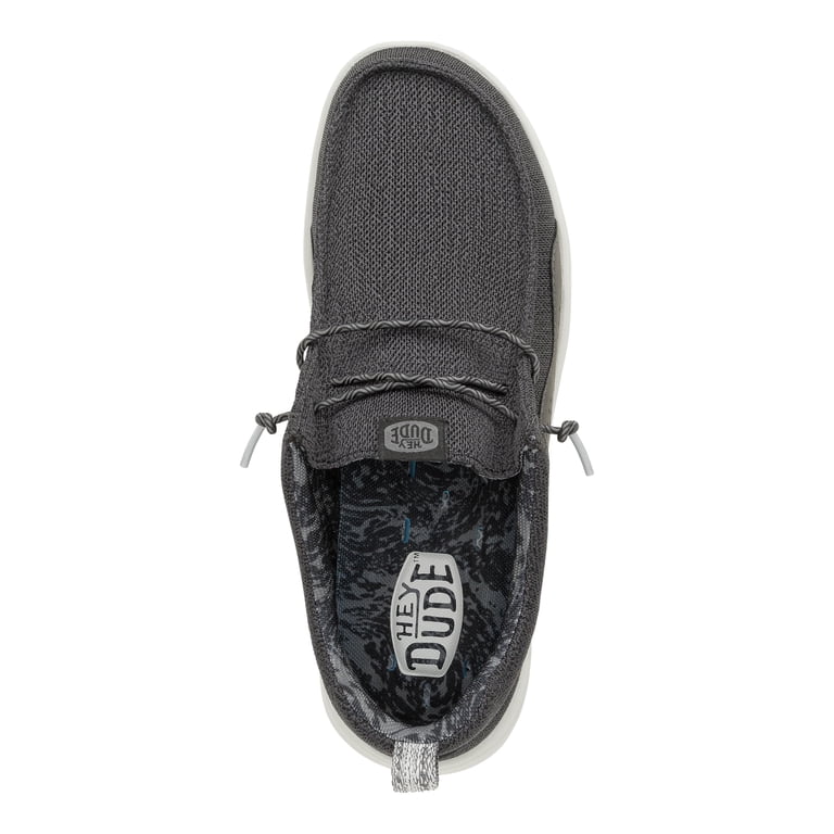 HEYDUDE Wally Hey2O Mesh Black/Monument Grey Size 8, Men display picture 2