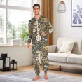 thumbnail image 6 of FORMRS Onesies Pajama for Adults Unisex Hoodie Winter Jumpsuit One Piece Sleepwear, Sizes S-2XL, Floral Wilderness Pattern, 6 of 7