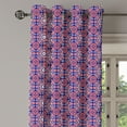 thumbnail image 2 of Ambesonne Orient Grommet Curtain, Moroccan Oriental Old, 50" x 72", Indigo Red White, 2 of 6