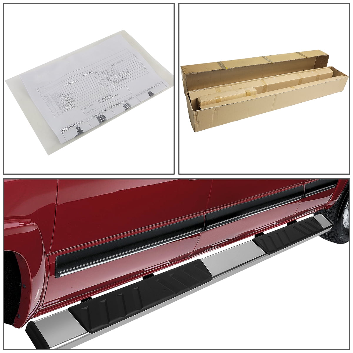 DNA Motoring For 09-24 Ram 1500 Quad/Extended Cab 5" Flat Side Step Nerf Bar Running Board