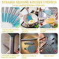 thumbnail image 3 of Juego de utensilios de cocina Umite Chef Silicone, 15 unidades con soporte, color azul, 3 of 7