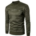 thumbnail image 1 of Hombres Casual Moda sólida Cuello redondo Jersey Espesar Blusa de manga larga Pompotops  oipoqjl18819, 1 of 2