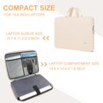 thumbnail image 2 of Funda para portátil Ytonet de 15,6 pulgadas resistente al agua para MacBook, color beige, 2 of 9