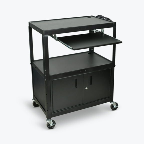 FSE 373-AVJ42XLKBC Extra-Large Adjustable-Height Steel Cart - Pullout keyboard Tray Cab