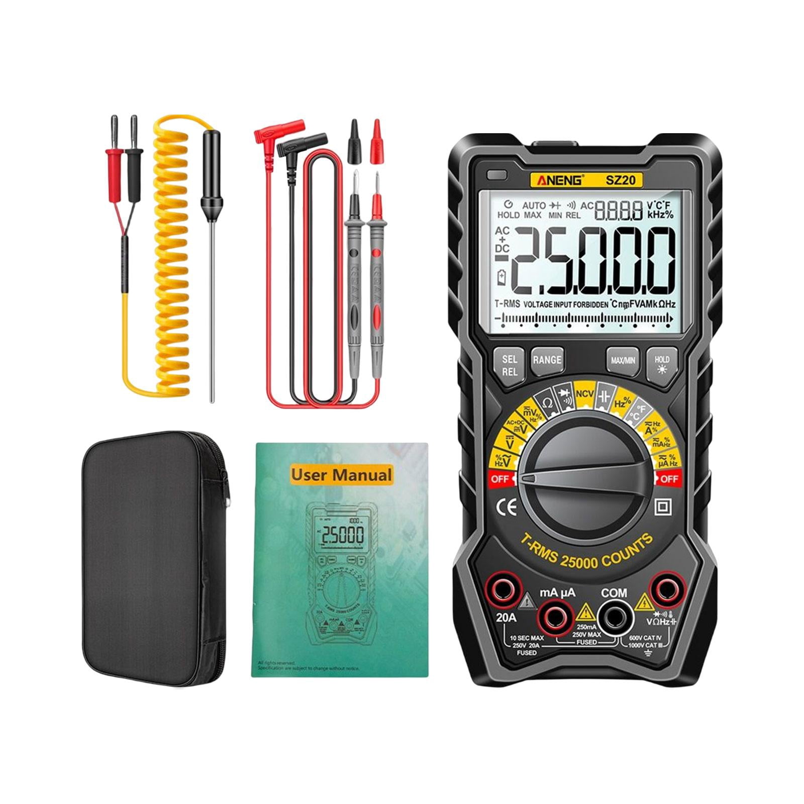 Digital Multimeter Bk Light Ncv Conttless Flashing Light Multifunctional Ohm Blk