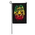 thumbnail image 1 of POGLIP Drapeau de Jardin Vert Reggae Rasta Lion Head sur Motif Bob Marley Rouge Bannière Décorative Maison 28x40 Pouces, 1 of 2